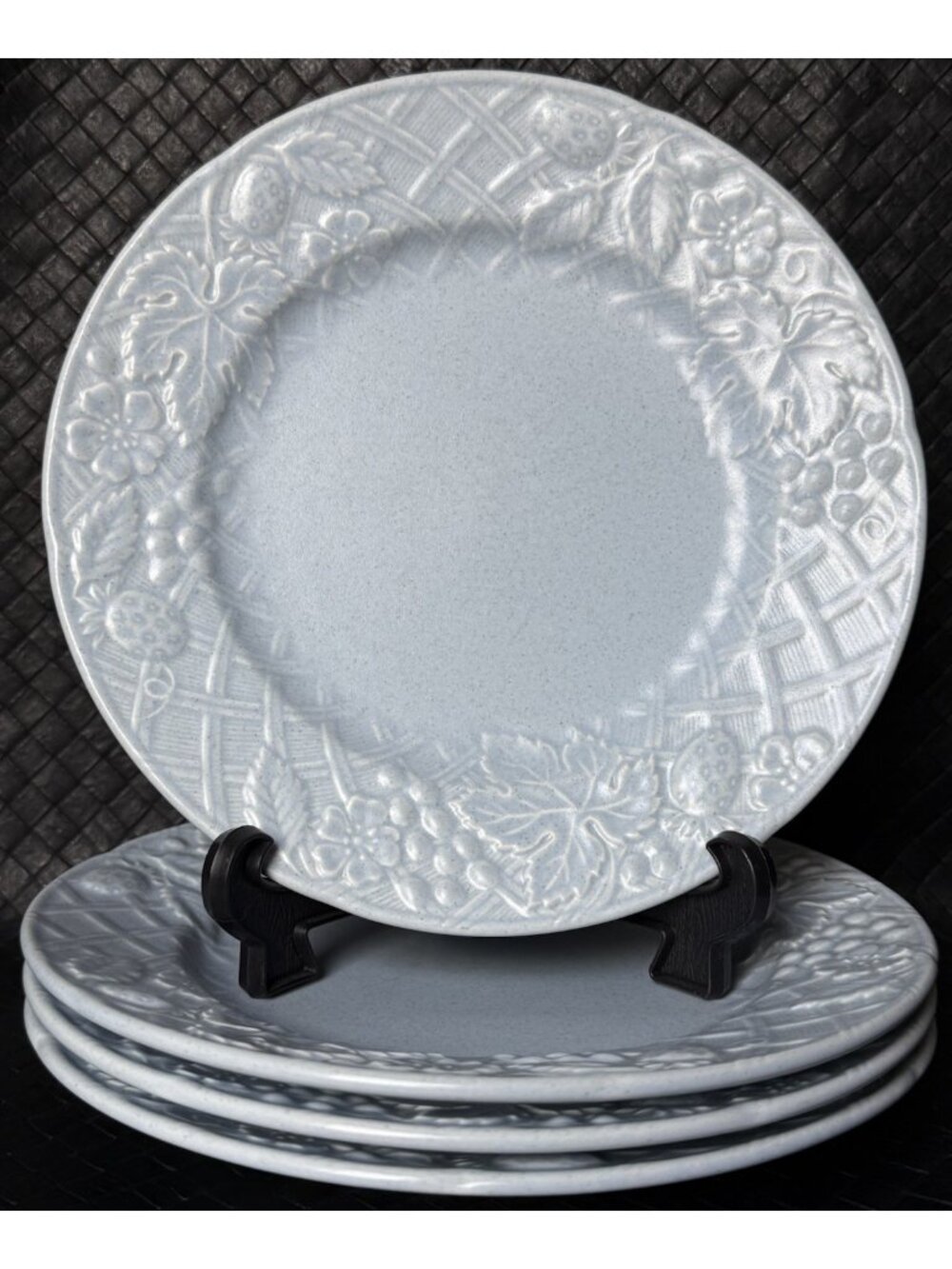 Mikasa ENGLISH COUNTRYSIDE 4 Salad Plates 8 Inch Blue Vintage 1993 To 1994 VGUC